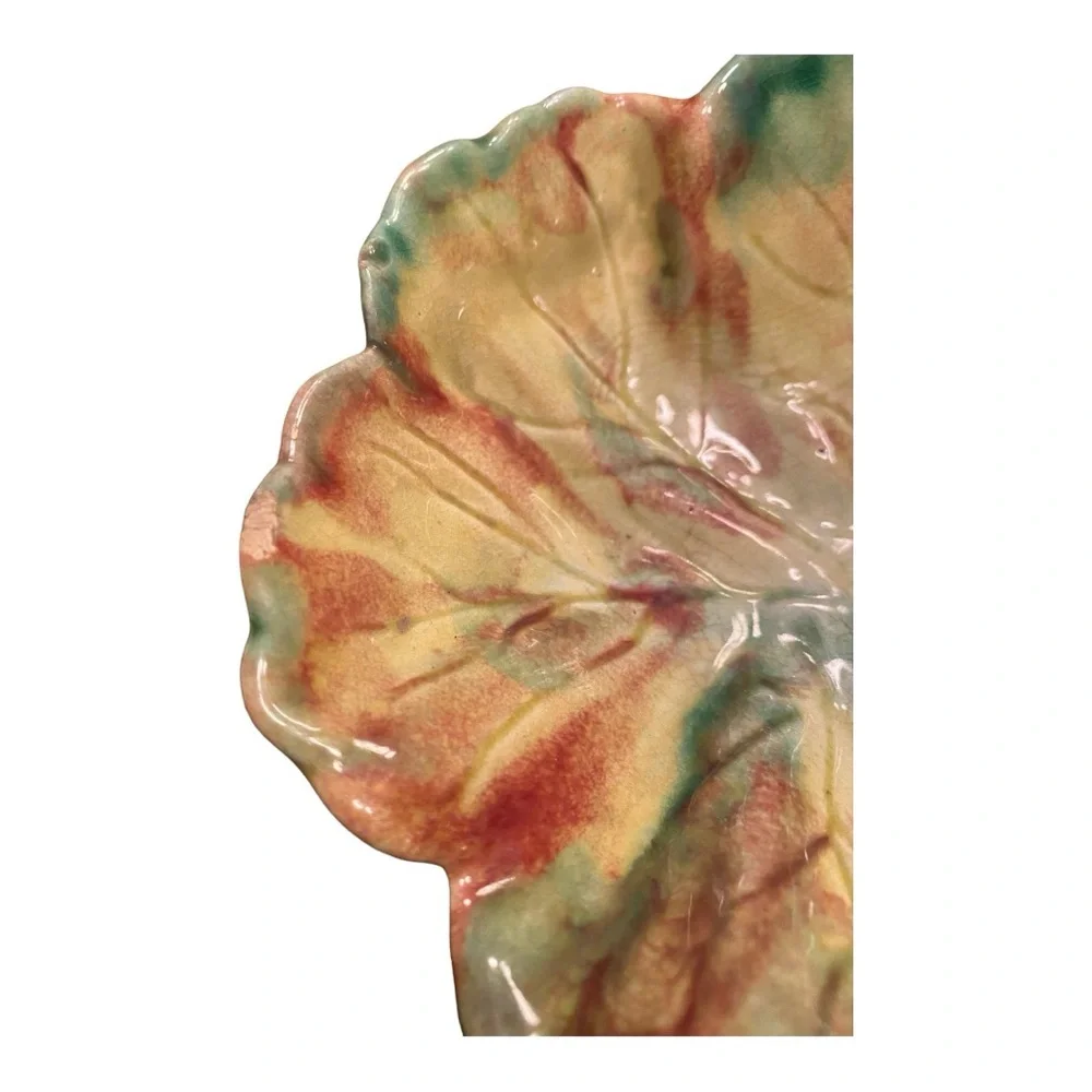 Vtg California Originals 719 Leaf Dishes Pair Mid Century Art Pottery Set